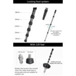 BEXIN MCS285 Portable Travel Outdoor DSLR Camera Carbon Fiber Monopod Holder - Image 4