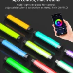LUXCeO RGB Colorful Photo LED Stick Video Light APP Control Adjustable Color Temperature Waterproof Handheld LED Fill Light with Remote Control - Image 5