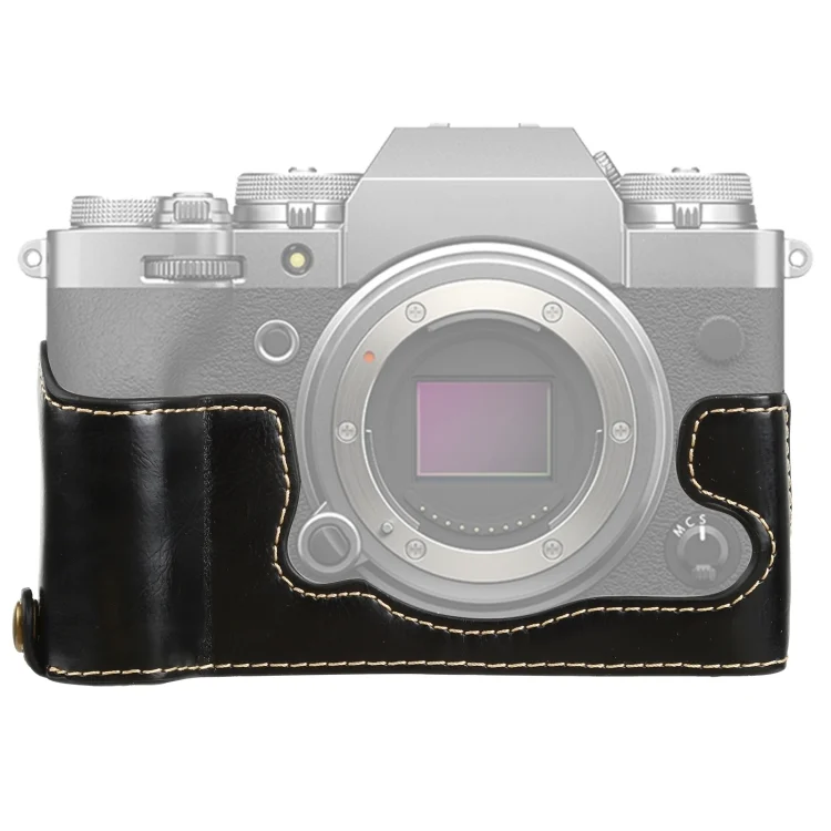 1/4 inch Thread PU Leather Camera Half Case Base for FUJIFILM X-T4