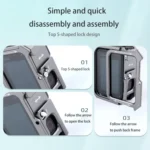 RUIGPRO for GoPro HERO10 Black / HERO9 Black Metal Border Frame Mount Protective Cage with Dual Cold Shoes Base - Image 6