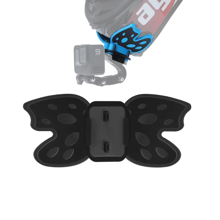 Butterfly Helmet Mount Adapter for GoPro, Insta360, DJI and Other Action Cameras