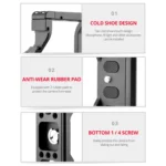 YELANGU C24 Video Camera Cage Stabilizer Kit with Handle for Sony Alpha 7C / A7C / ILCE-7C - Image 5