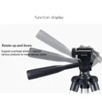 Live Broadcast Tripod 4-Section Folding Legs Aluminum Alloy Tripod Mount with U-Shape Three-Dimensional Tripod Head for DSLR & Digital Camera, Adjustable Height: 35-106cm - Image 5