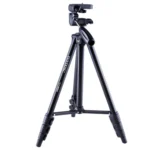YUNTENG VCT-680RM 4-Section Folding Legs Aluminum Alloy Tripod Mount with Three-Dimensional Tripod Head for DSLR & Digital Camera, Adjustable Height: 46-138cm - Image 2