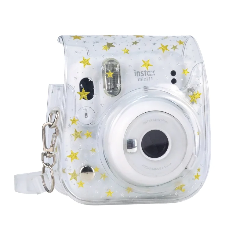 DCA1483T_4.webp Stars Crystal PVC Hard Case Camera Bag with Shoulder Strap for FUJIFILM Instax Mini 11 - Image 5