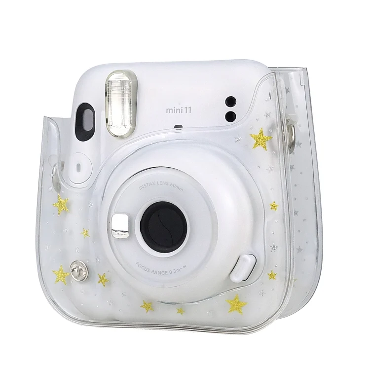 DCA1483T_5.webp Stars Crystal PVC Hard Case Camera Bag with Shoulder Strap for FUJIFILM Instax Mini 11 - Image 6
