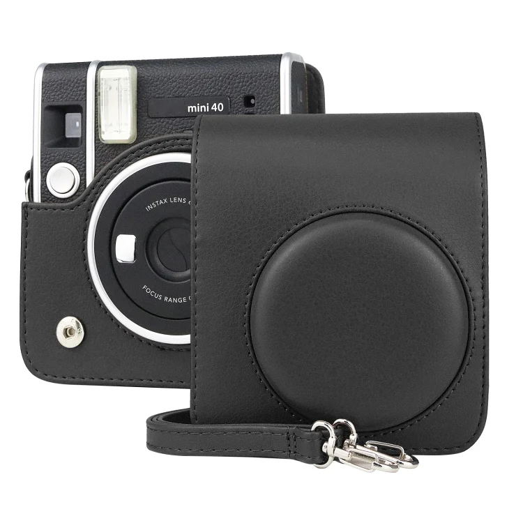 DCA1488B.webp Full Body Camera Retro PU Leather Case Bag with Strap for FUJIFILM instax mini 40 - Image 1