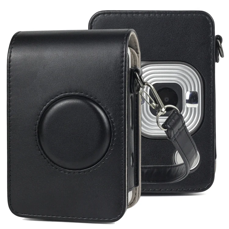 DCA1490B.webp Full Body Camera Retro PU Leather Case Bag with Strap for FUJIFILM instax mini Liplay - Image 1