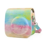 Oil Paint Full Body PU Leather Case Camera  Bag with Strap for FUJIFILM instax mini 7+ - Image 2