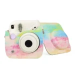 Oil Paint Full Body PU Leather Case Camera  Bag with Strap for FUJIFILM instax mini 7+ - Image 6