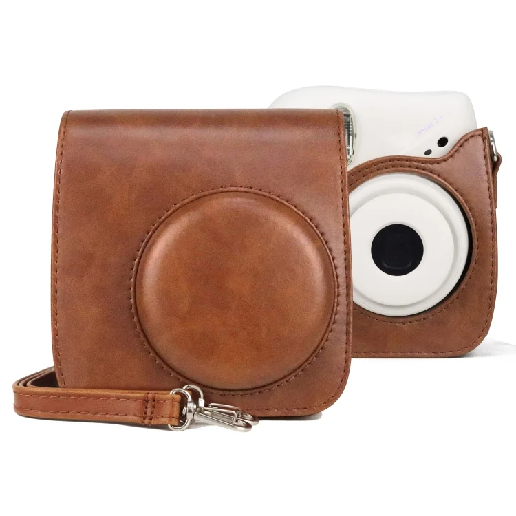 DCA1492Z.webp Retro Full Body PU Leather Case Camera Bag with Strap for FUJIFILM instax mini 7+ - Image 1