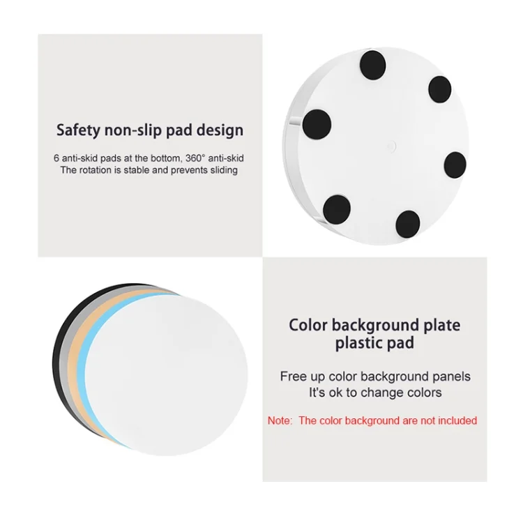 DCA1499_B4.webp 42cm Electric Rotating Display Stand Video Shooting Props Turntable, Load: 100kg, Plug-in Power, EU Plug - Image 5