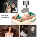 HD-160 White Light LED Video Light on-Camera Photography Lighting Fill Light for Canon, Nikon, DSLR Camera with 3 Filter Plates - Image 11