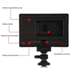 HD-160 White Light LED Video Light on-Camera Photography Lighting Fill Light for Canon, Nikon, DSLR Camera with 3 Filter Plates - Image 4