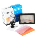 HD-160 White Light LED Video Light on-Camera Photography Lighting Fill Light for Canon, Nikon, DSLR Camera with 3 Filter Plates - Image 8