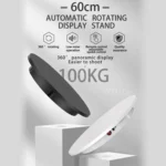 60cm Electric Rotating Display Stand Props Turntable, Load: 100kg, Plug-in Power, UK Plug - Image 2
