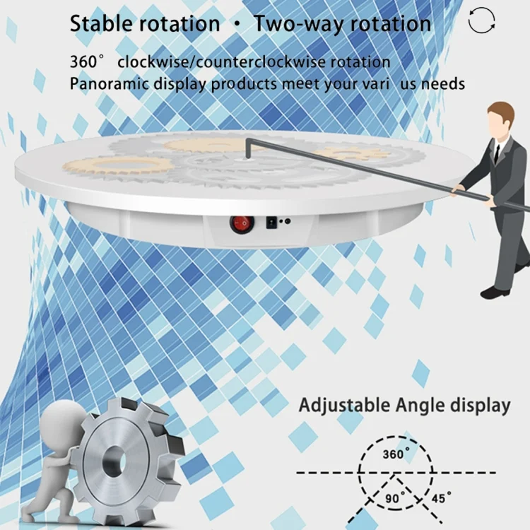 DCA1538_B3.webp 60cm Electric Rotating Display Stand Props Turntable, Load: 100kg, Plug-in Power, AU Plug - Image 4