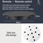 60cm Electric Rotating Display Stand Props Turntable, Load: 100kg, Plug-in Power, AU Plug - Image 5