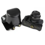 Full Body Camera PU Leather Case Bag with Strap for Canon EOS M6 Mark II (15-55mm Lens) - Image 4