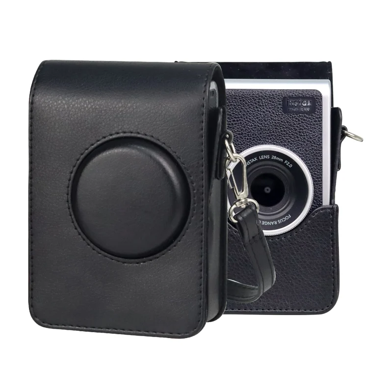 DCA1621B.webp Vertical Full Body Camera PU Leather Case Bag with Strap for FUJIFILM instax mini Evo - Image 1