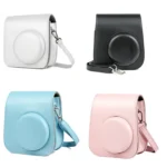 Solid Color Full Body Camera Leather Case Bag with Strap for FUJIFILM Instax mini 11 - Image 3