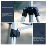 130cm 4-Section Folding Aluminum Alloy Tripod Mount with Three-Dimensional Head - Image 6