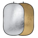 Godox FT01 2 in 1 Gold / Silver Oval Folding Reflector Board, Size: 90 x 120cm - Image 2