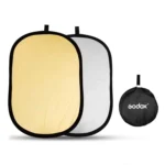 Godox FT01 2 in 1 Gold / Silver Oval Folding Reflector Board, Size: 100 x 150cm