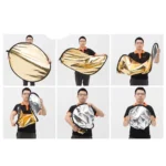Godox FT05-1 150 x 200cm 5-in-1 Silver / Soft / Gold / White / Black Oval Folding Reflector Board - Image 5