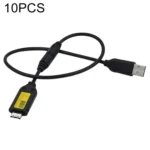 10 PCS USB Charging Data Cable For Samsung WB5000 / 5500 / ES10, Length: 0.5m with Magnetic Ring