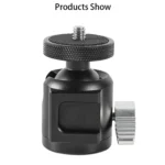 BEXIN HK25 Aluminum Alloy Cold Shoe Tripod Adapter Ball Head - Image 2