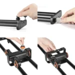 YELANGU L4X-BE YLG1817A 60cm Aluminum Alloy Splicing Slide Rail Track + 3-Wheel Video Pulley Rolling Dolly Car for SLR Cameras / Video Cameras - Image 6