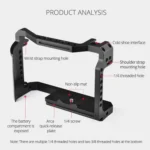 YELANGU C22 YLG0334B Video Camera Cage Stabilizer with Handle for Canon EOS R5/R6 - Image 15