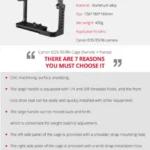 YELANGU C22 YLG0334B Video Camera Cage Stabilizer with Handle for Canon EOS R5/R6 - Image 6