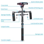 YELANGU S300 4 in 1 Multifunctional Rig + Dual Handheld Shoulder Rig + Monopod + Stabilizer for Cameras / SLR Cameras, Height Range: 63cm-170cm - Image 8