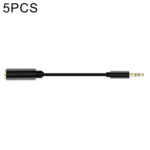 5 PCS 13cm Metal 3.5mm Audio 4 Pole Female to 3 Pole Male Microphone Adapter Cable