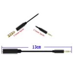 5 PCS 13cm Metal 3.5mm Audio 4 Pole Female to 3 Pole Male Microphone Adapter Cable - Image 3