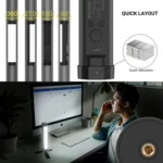 LUXCeO P100 RGB Photo Video Light Stick Handheld Fill Light with Remote Control & Grid Softbox - Image 4