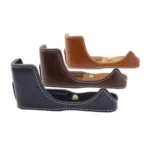 1/4 inch Thread PU Leather Camera Half Case Base for Canon EOS M100 - Image 2