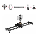 YELANGU L60E 60cm Slide Rail Track + L4 3-Wheel Video Dolly with Phone Clamp & Ballhead - Image 3