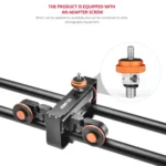 YELANGU L60E 60cm Slide Rail Track + L4 3-Wheel Video Dolly with Phone Clamp & Ballhead - Image 6
