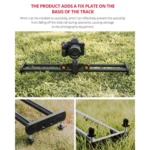 YELANGU L60E 60cm Slide Rail Track + L4 3-Wheel Video Dolly with Phone Clamp & Ballhead - Image 7