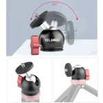 YELANGU L60E 60cm Slide Rail Track + L4 3-Wheel Video Dolly with PC142 Phone Clamp & Ballhead - Image 4