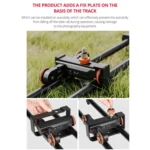 YELANGU L60E 60cm Slide Rail Track + L4 3-Wheel Video Dolly with PC142 Phone Clamp & Ballhead - Image 5
