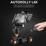 YELANGU L4X Camera Wheel Dolly + PC03 Phone Clamp with Remote, Load: 3kg - Image 3