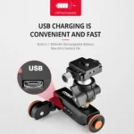 YELANGU L4X Camera Wheel Dolly + PC03 Phone Clamp with Remote, Load: 3kg - Image 5