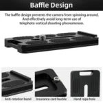 BEXIN PL-80 Anti-rotation Quick Release Plate with Rubber Cushion - Image 4