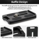 BEXIN PL-62 Anti-rotation Quick Release Plate with Rubber Cushion - Image 4