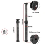 BEXIN P292C 236mm-396mm Tripod Extension Pole Carbon Fiber Center Column Tripod Extender - Image 2