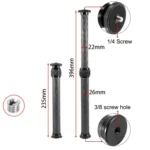BEXIN P262C 235mm-396mm Tripod Extension Pole Carbon Fiber Center Column Tripod Extender - Image 2